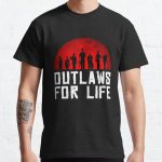 تیشرت با طرح Outlaws for life red dead redemption رد دد