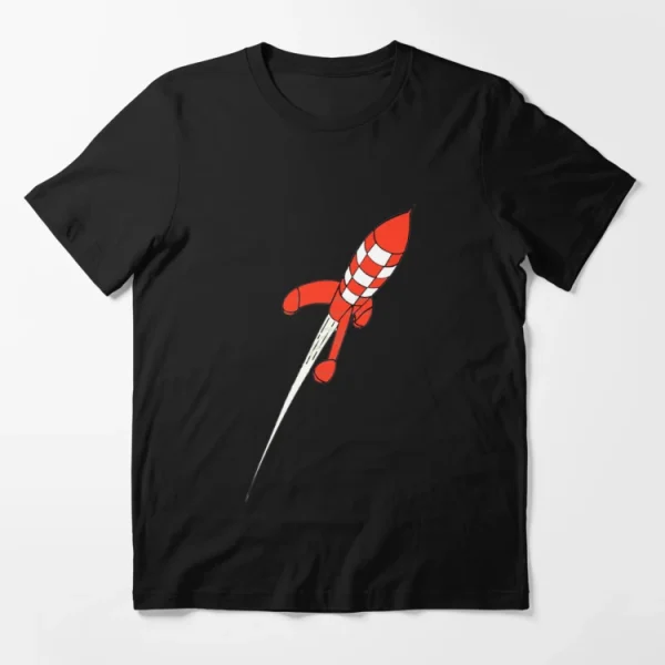 تی شرت تن تن | تی شرت Tintin طرح moon rocket Essential