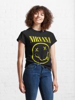 تیشرت nirvana نیروانا  Nirvana Yellow Happy Face Rock Musi