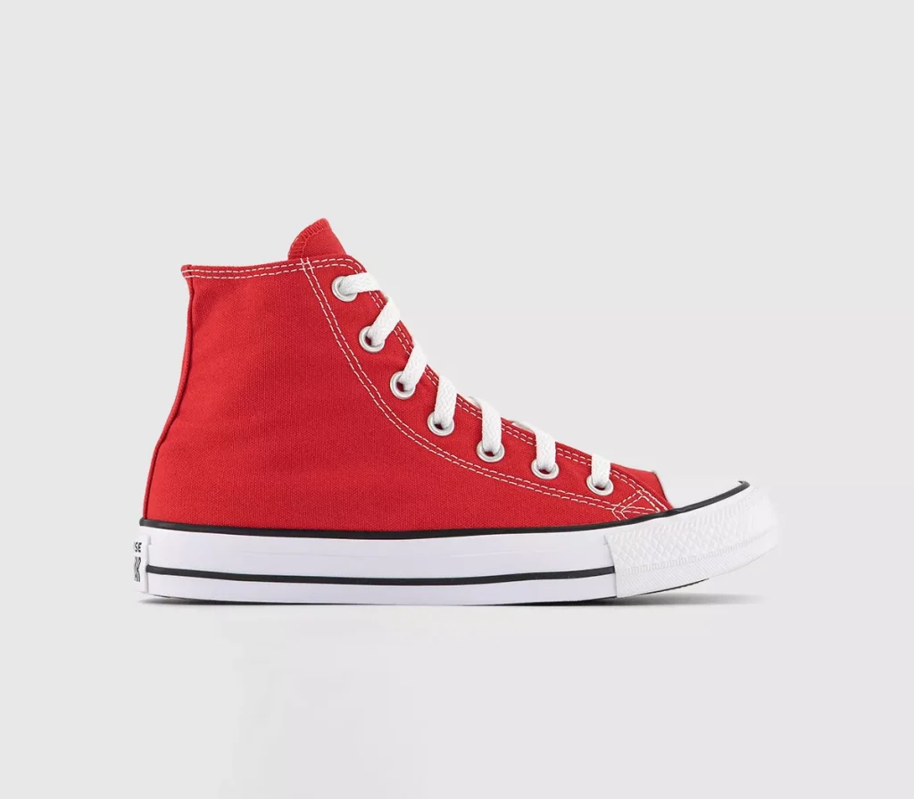 کفش اسپرت کانورس ال استار اصل ساق دار قرمز مدل converse all star classic