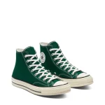 کفش اسپرت کانورس ال استار ۱۹۷۰ اصل ساق دار سبز مدل converse all star 1970 از روبرو