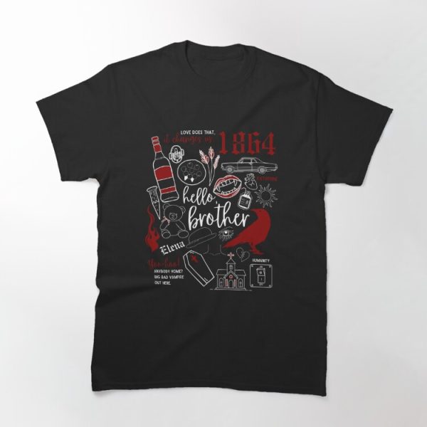 Damon Salvatore Doodles Classic T-Shirt