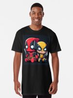 Deadpool Wolverine chibi Long T-Shirt