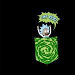 Rick and Morty - Tiny Pocket Rick T-Shirt black