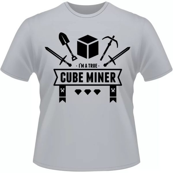 Arte Camiseta Minecraft Cube Miner