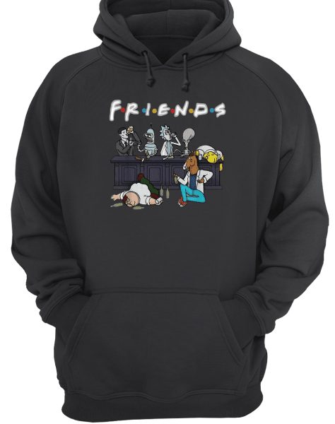 Friends design animations mixed hoodie