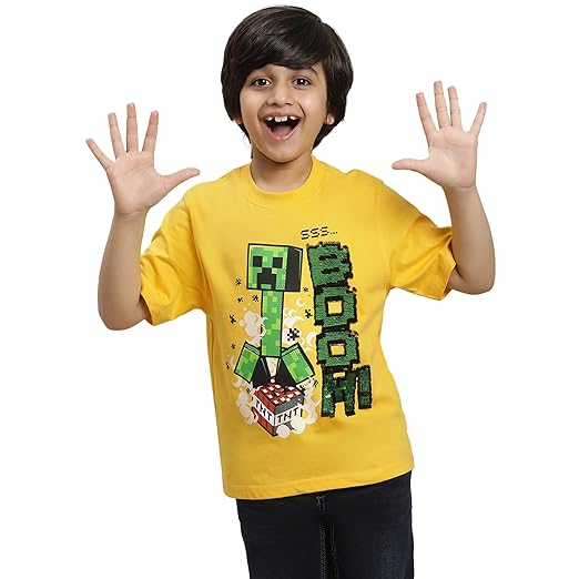 Minecraft Printed Boy's T-Shirt