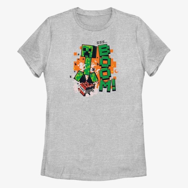 Minecraft Creeper Boom Womens T-Shirt