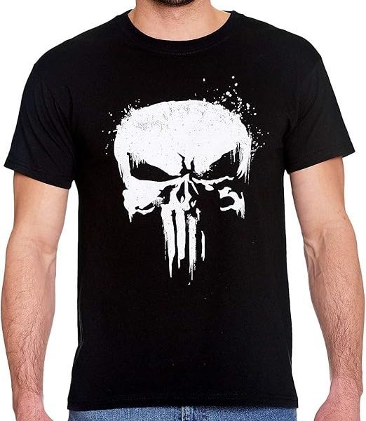 Punisher t-shirt with simple skeleton design