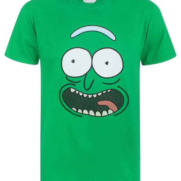 Rick And Morty Pickle Rick Face Men's T-Shirt-1