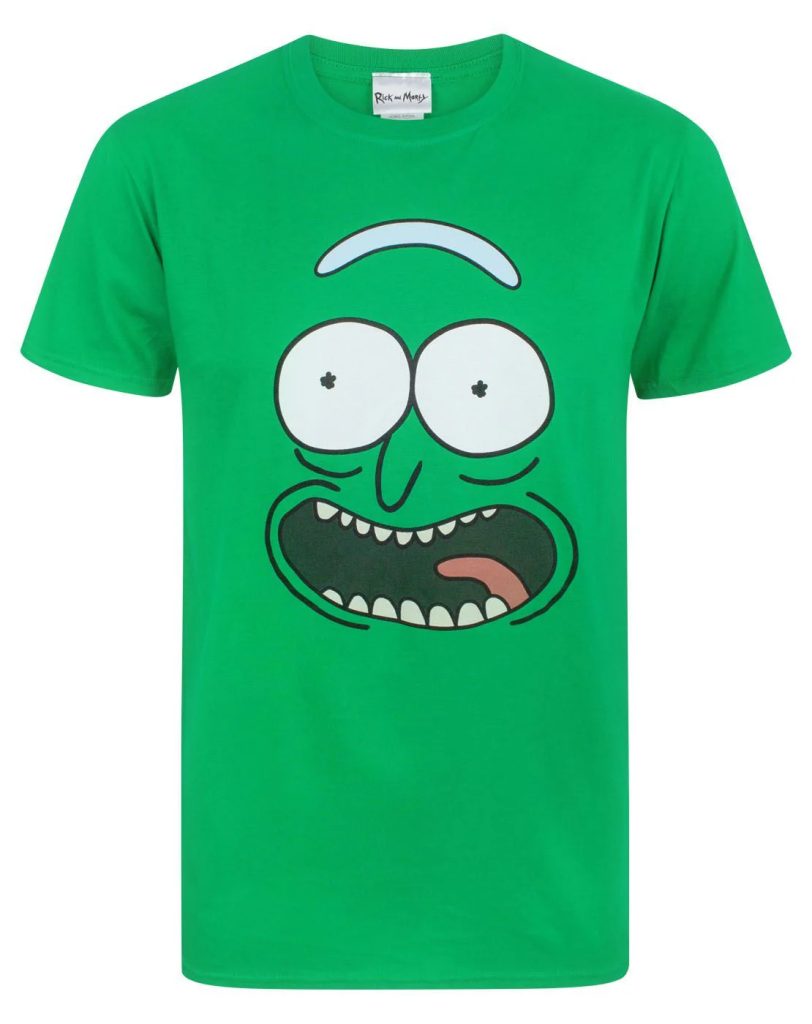 Rick And Morty Pickle Rick Face Men's T-Shirt-1