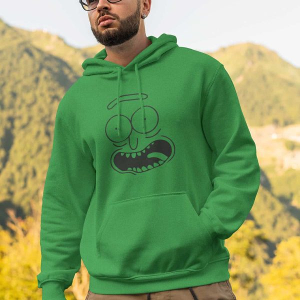 Rick And Morty Pickle Rick Face Men's hoodie