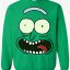 Rick And Morty Pickle Rick Face Men's sweatshirt